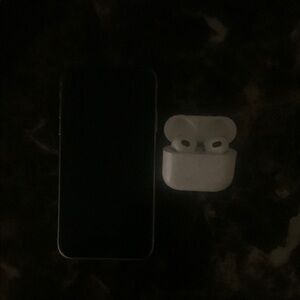 Wireless Earbuds and Smartphone Set - Black and White